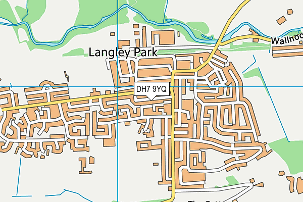 DH7 9YQ map - OS VectorMap District (Ordnance Survey)