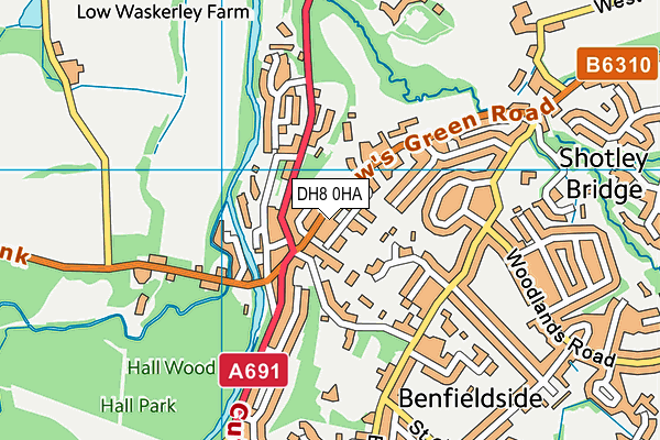 DH8 0HA map - OS VectorMap District (Ordnance Survey) DH8 0HA map - OS VectorMap District (Ordnance Survey)