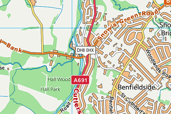 DH8 0HX map - OS VectorMap District (Ordnance Survey) DH8 0HX map - OS VectorMap District (Ordnance Survey)