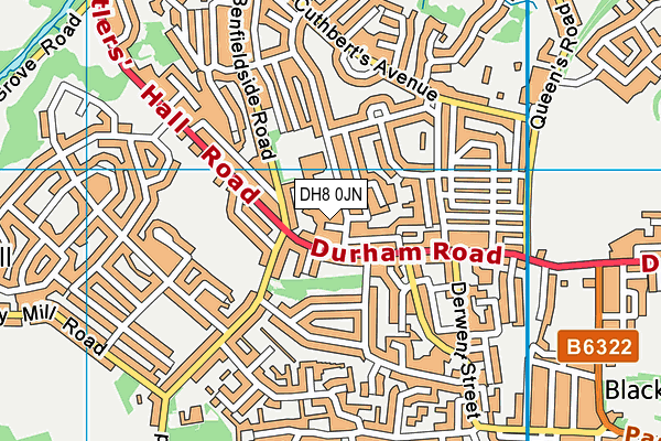 DH8 0JN map - OS VectorMap District (Ordnance Survey) DH8 0JN map - OS VectorMap District (Ordnance Survey)