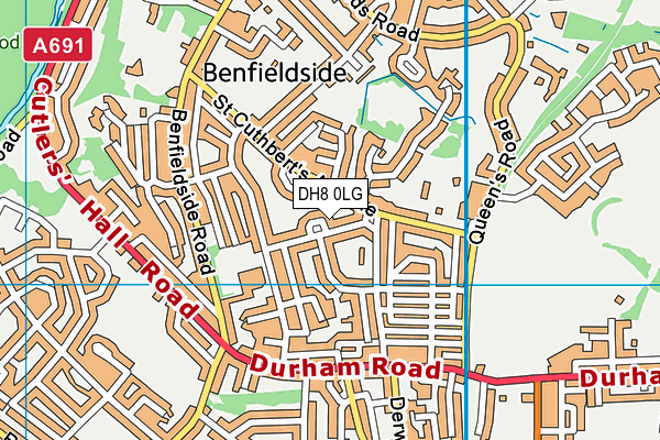 DH8 0LG map - OS VectorMap District (Ordnance Survey) DH8 0LG map - OS VectorMap District (Ordnance Survey)