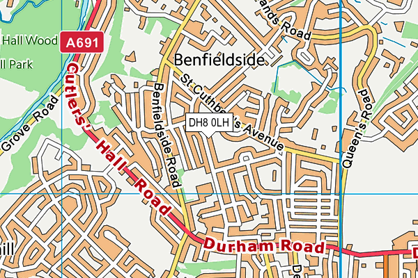 DH8 0LH map - OS VectorMap District (Ordnance Survey) DH8 0LH map - OS VectorMap District (Ordnance Survey)