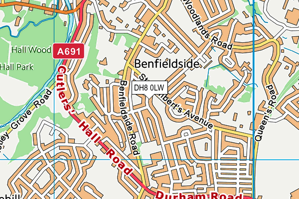 DH8 0LW map - OS VectorMap District (Ordnance Survey) DH8 0LW map - OS VectorMap District (Ordnance Survey)