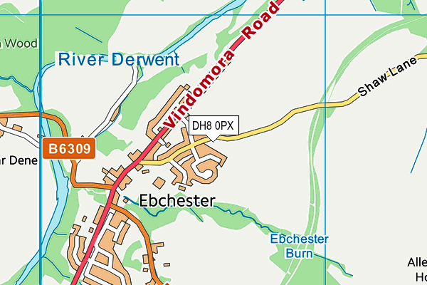 DH8 0PX map - OS VectorMap District (Ordnance Survey) DH8 0PX map - OS VectorMap District (Ordnance Survey)