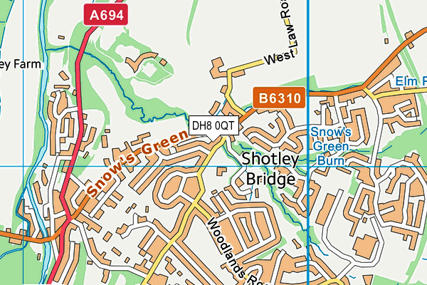 DH8 0QT map - OS VectorMap District (Ordnance Survey) DH8 0QT map - OS VectorMap District (Ordnance Survey)