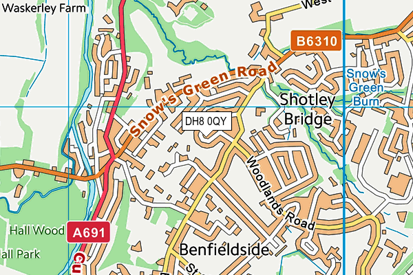 DH8 0QY map - OS VectorMap District (Ordnance Survey) DH8 0QY map - OS VectorMap District (Ordnance Survey)