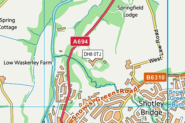 DH8 0TJ map - OS VectorMap District (Ordnance Survey) DH8 0TJ map - OS VectorMap District (Ordnance Survey)