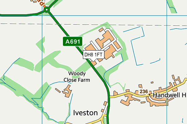 DH8 1FT map - OS VectorMap District (Ordnance Survey) DH8 1FT map - OS VectorMap District (Ordnance Survey)