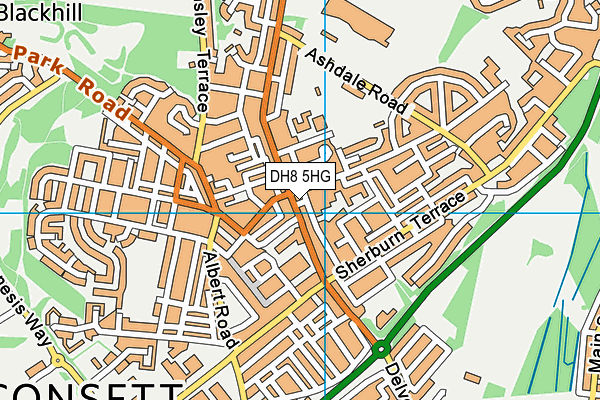 DH8 5HG map - OS VectorMap District (Ordnance Survey) DH8 5HG map - OS VectorMap District (Ordnance Survey)