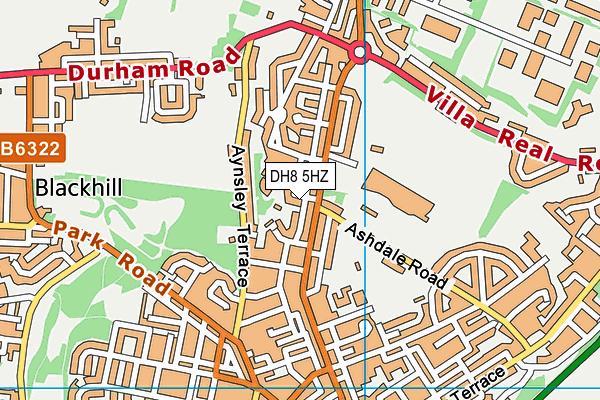 DH8 5HZ map - OS VectorMap District (Ordnance Survey) DH8 5HZ map - OS VectorMap District (Ordnance Survey)