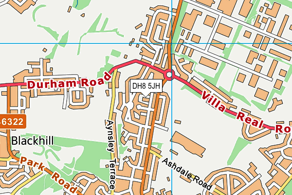 DH8 5JH map - OS VectorMap District (Ordnance Survey) DH8 5JH map - OS VectorMap District (Ordnance Survey)