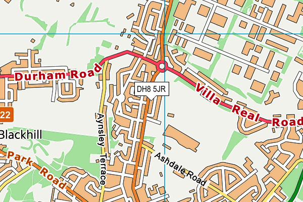 DH8 5JR map - OS VectorMap District (Ordnance Survey) DH8 5JR map - OS VectorMap District (Ordnance Survey)