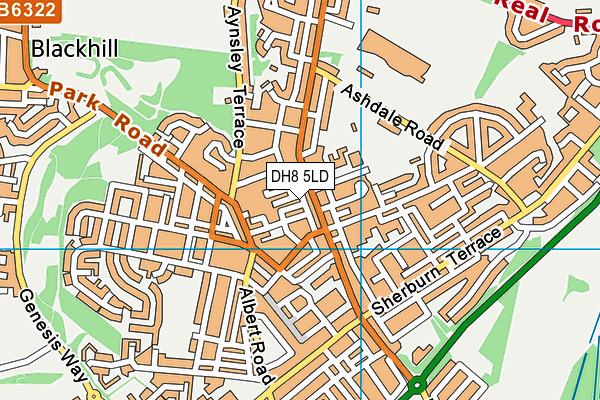 DH8 5LD map - OS VectorMap District (Ordnance Survey) DH8 5LD map - OS VectorMap District (Ordnance Survey)