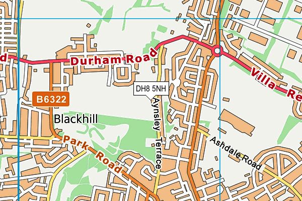 DH8 5NH map - OS VectorMap District (Ordnance Survey)