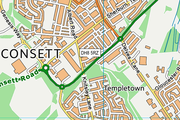 DH8 5RZ map - OS VectorMap District (Ordnance Survey) DH8 5RZ map - OS VectorMap District (Ordnance Survey)