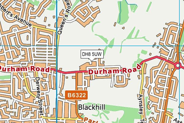 DH8 5UW map - OS VectorMap District (Ordnance Survey) DH8 5UW map - OS VectorMap District (Ordnance Survey)
