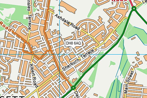DH8 6AQ map - OS VectorMap District (Ordnance Survey)
