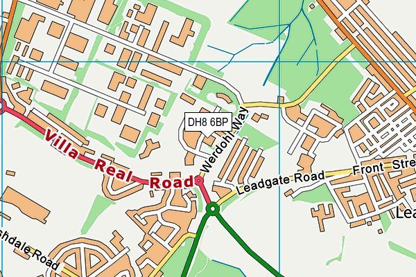 DH8 6BP map - OS VectorMap District (Ordnance Survey)