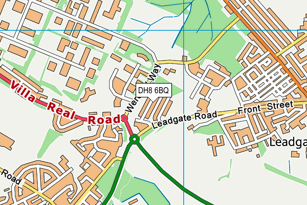 DH8 6BQ map - OS VectorMap District (Ordnance Survey)