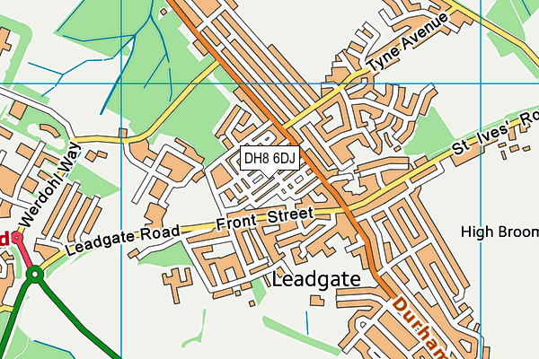 DH8 6DJ map - OS VectorMap District (Ordnance Survey) DH8 6DJ map - OS VectorMap District (Ordnance Survey)