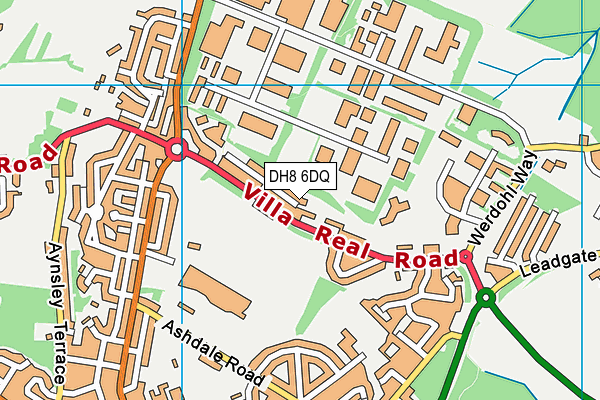 DH8 6DQ map - OS VectorMap District (Ordnance Survey)