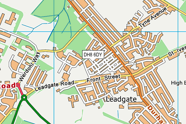 DH8 6DY map - OS VectorMap District (Ordnance Survey)