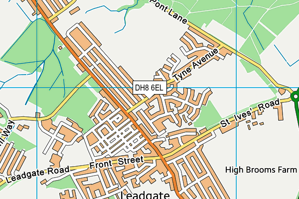 DH8 6EL map - OS VectorMap District (Ordnance Survey) DH8 6EL map - OS VectorMap District (Ordnance Survey)