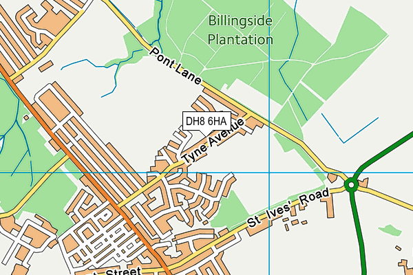 DH8 6HA map - OS VectorMap District (Ordnance Survey) DH8 6HA map - OS VectorMap District (Ordnance Survey)