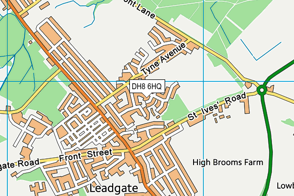 DH8 6HQ map - OS VectorMap District (Ordnance Survey) DH8 6HQ map - OS VectorMap District (Ordnance Survey)