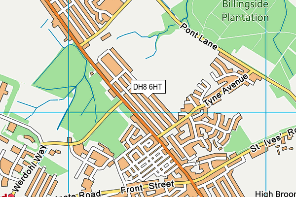 DH8 6HT map - OS VectorMap District (Ordnance Survey) DH8 6HT map - OS VectorMap District (Ordnance Survey)