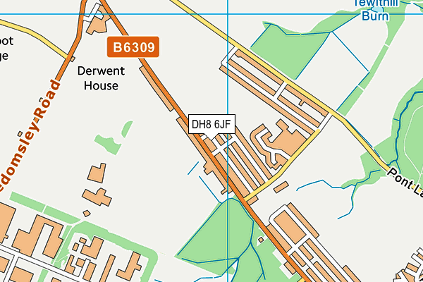 DH8 6JF map - OS VectorMap District (Ordnance Survey) DH8 6JF map - OS VectorMap District (Ordnance Survey)