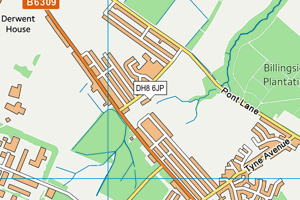 DH8 6JP map - OS VectorMap District (Ordnance Survey) DH8 6JP map - OS VectorMap District (Ordnance Survey)