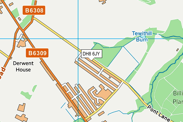 DH8 6JY map - OS VectorMap District (Ordnance Survey) DH8 6JY map - OS VectorMap District (Ordnance Survey)