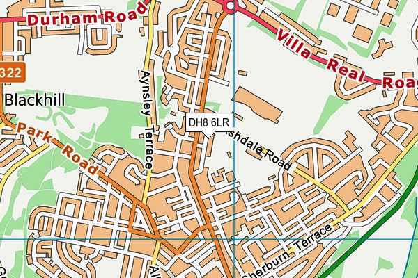 DH8 6LR map - OS VectorMap District (Ordnance Survey)