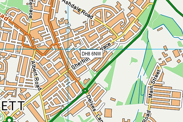 DH8 6NW map - OS VectorMap District (Ordnance Survey) DH8 6NW map - OS VectorMap District (Ordnance Survey)