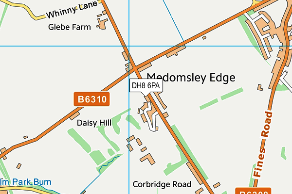 DH8 6PA map - OS VectorMap District (Ordnance Survey) DH8 6PA map - OS VectorMap District (Ordnance Survey)