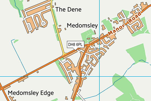DH8 6PL map - OS VectorMap District (Ordnance Survey)