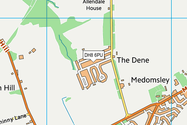 DH8 6PU map - OS VectorMap District (Ordnance Survey) DH8 6PU map - OS VectorMap District (Ordnance Survey)