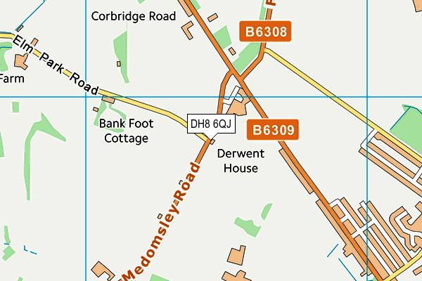 DH8 6QJ map - OS VectorMap District (Ordnance Survey) DH8 6QJ map - OS VectorMap District (Ordnance Survey)