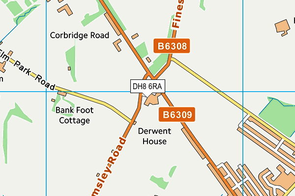 DH8 6RA map - OS VectorMap District (Ordnance Survey) DH8 6RA map - OS VectorMap District (Ordnance Survey)