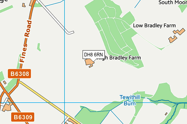 DH8 6RN map - OS VectorMap District (Ordnance Survey) DH8 6RN map - OS VectorMap District (Ordnance Survey)