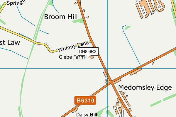 DH8 6RX map - OS VectorMap District (Ordnance Survey)