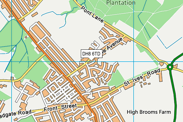 DH8 6TD map - OS VectorMap District (Ordnance Survey) DH8 6TD map - OS VectorMap District (Ordnance Survey)