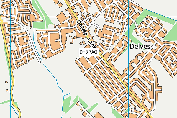 DH8 7AQ map - OS VectorMap District (Ordnance Survey) DH8 7AQ map - OS VectorMap District (Ordnance Survey)