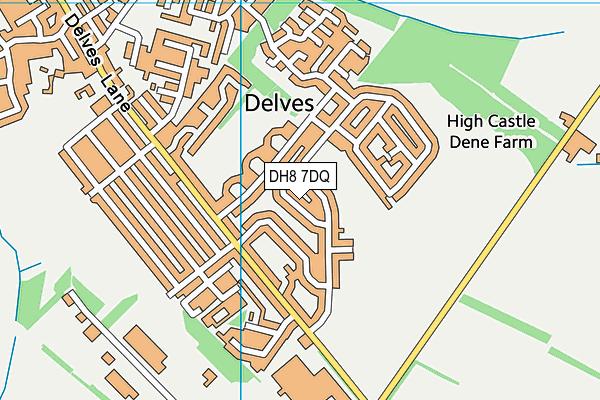 DH8 7DQ map - OS VectorMap District (Ordnance Survey) DH8 7DQ map - OS VectorMap District (Ordnance Survey)