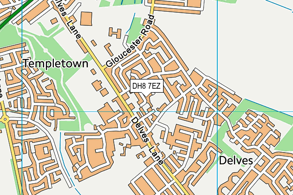 DH8 7EZ map - OS VectorMap District (Ordnance Survey) DH8 7EZ map - OS VectorMap District (Ordnance Survey)