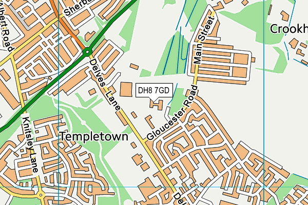 DH8 7GD map - OS VectorMap District (Ordnance Survey) DH8 7GD map - OS VectorMap District (Ordnance Survey)