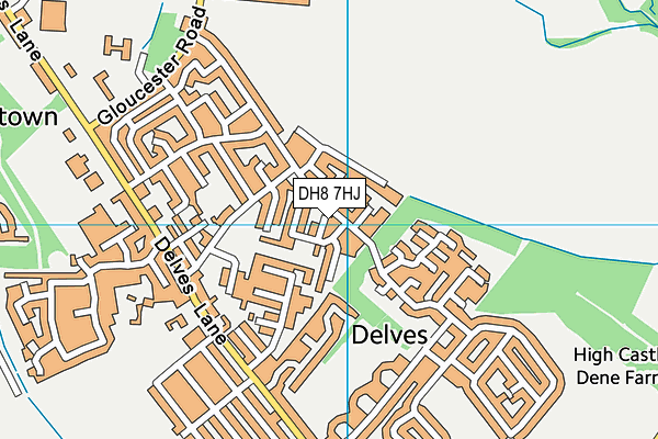 DH8 7HJ map - OS VectorMap District (Ordnance Survey) DH8 7HJ map - OS VectorMap District (Ordnance Survey)