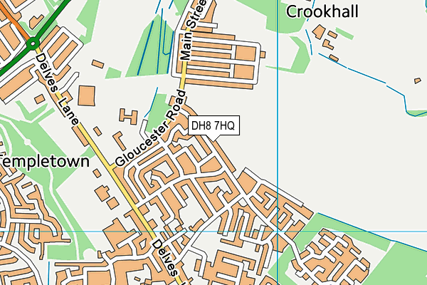DH8 7HQ map - OS VectorMap District (Ordnance Survey) DH8 7HQ map - OS VectorMap District (Ordnance Survey)