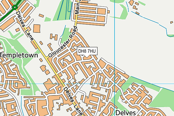DH8 7HU map - OS VectorMap District (Ordnance Survey) DH8 7HU map - OS VectorMap District (Ordnance Survey)